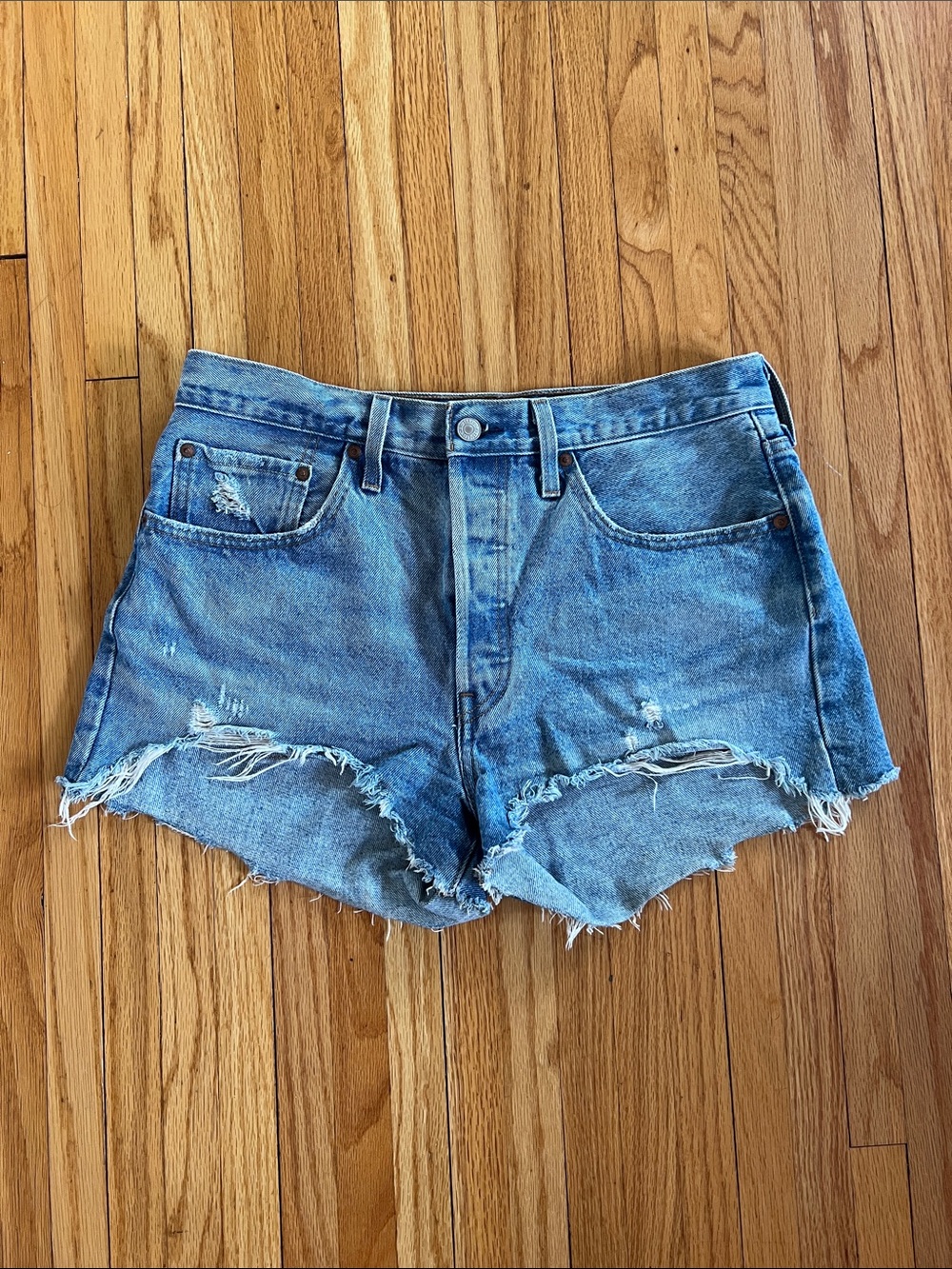 Levi's Premium Distressed Denim Cutoff Shorts